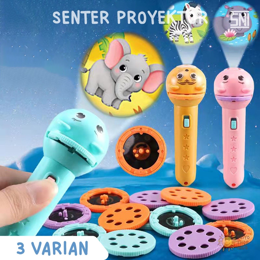 TAIYO Senter Proyektor Kamera Projector Pony Flashlight Pola Gambar Edukasi Mainan