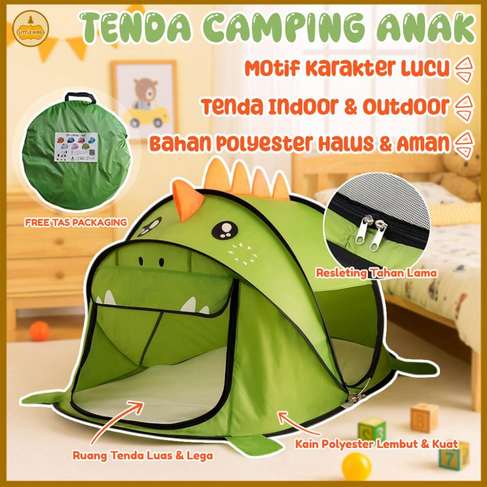 Little Kids Tenda Anak Portable Motif Hewan Lucu - Indoor & Outdoor